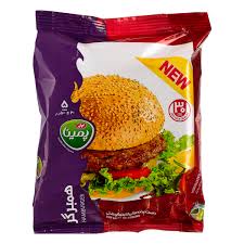 همبرگر 30% گوشت قرمز جعبه مقوايي 5 عددي 500 گرمي پمينا