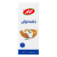 خامه تخمير شده پاستوريزه گرما ديده پاکت تتراپک 200 سي سي کاله