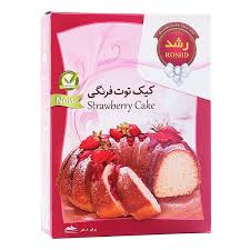 پودر كيك با طعم توت فرنگي جعبه مقوايي 0/5 کيلوگرمي رشد