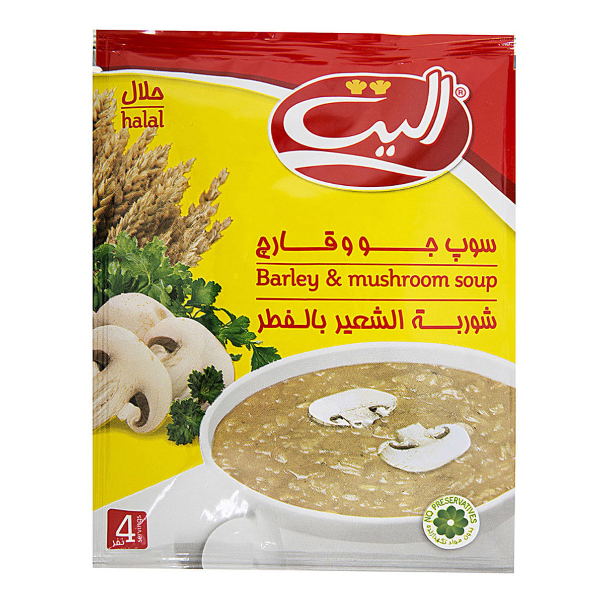 پودر سوپ جو و قارچ ساشه 65 گرمي اليت