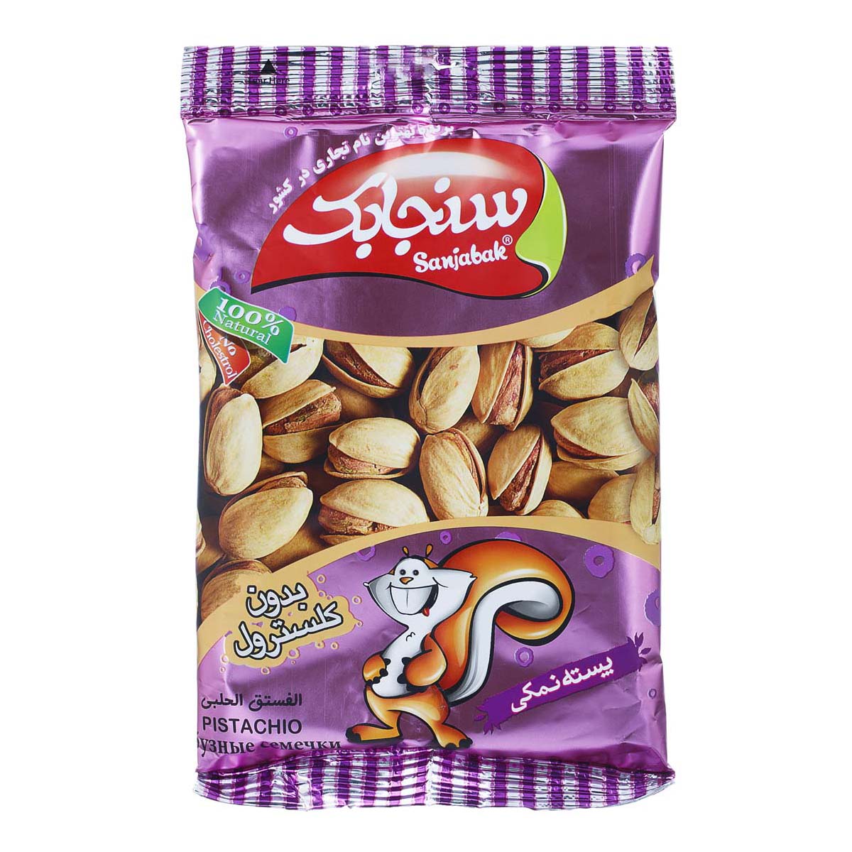 پسته شور بسته سلفوني 90 گرمي سنجابک
