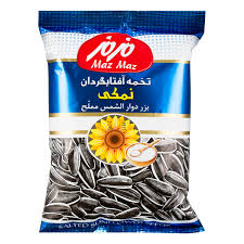 تخمه آفتابگردان روست شده نمکي بسته متالايزي 100گرمي مزمز