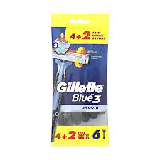 خودتراش مردانه ژيلت مدل Blue 3 بسته 6 عددي