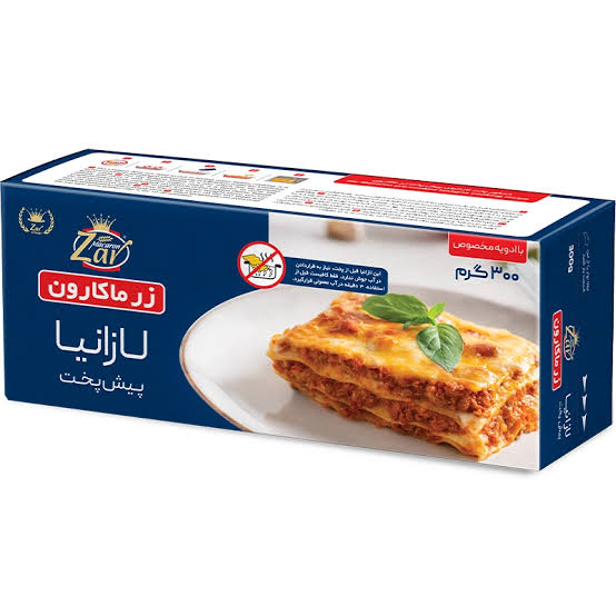لازانيا پيش پخت زر ماکارون 300 گرمي