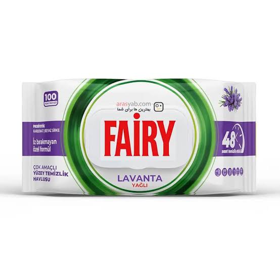 دستمال مرطوب فيري مدل Lavanta بسته 100 عددي