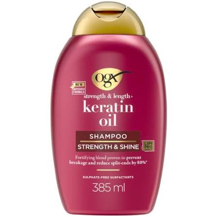 نرم کننده موي او جي ايکس مدل Keratin حجم 385 ميلي ليتر