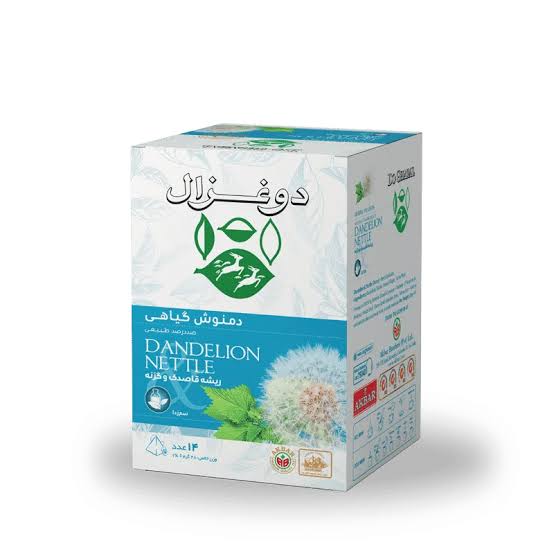 دمنوش گياهي ريشه قاصدک و گزنه دوغزال 14عددي