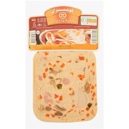 کالباس 60 مرغ و قارچ گوشتيران 300 گرمي