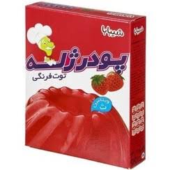 پودر ژله توت فرنگي شيبابا 100 گرم