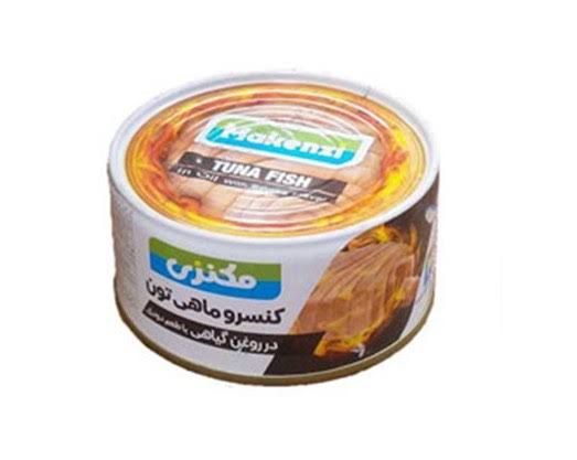 کنسرو تن ماهي دودي در روغن گياهي مکنزي 180 گرم