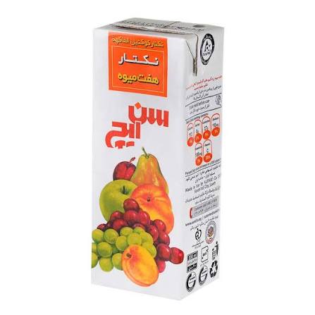 نکتار هفت ميوه سن ايچ 200 ميلي ليتر کارتن مقوايي 36 عددي