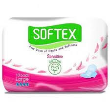 نوار بهداشتي سافتکس مدل Sensitive بسته 10 عددي