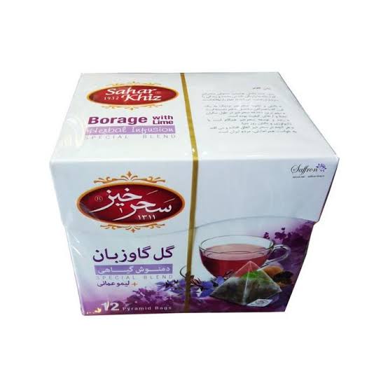 دمنوش گل گاوزبان و ليموعماني سحرخيز 24 گرم 12 عددي