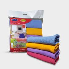 دستمال حوله اي کابان باف مدل ميکروفايبر پرز کوتاه بسته 4 عددي
