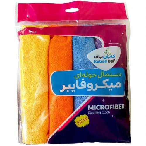 دستمال ميکروفايبر کابان باف 4 عددي