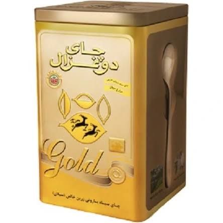 چاي باروتي 400گ گلد قوطي دوغزال